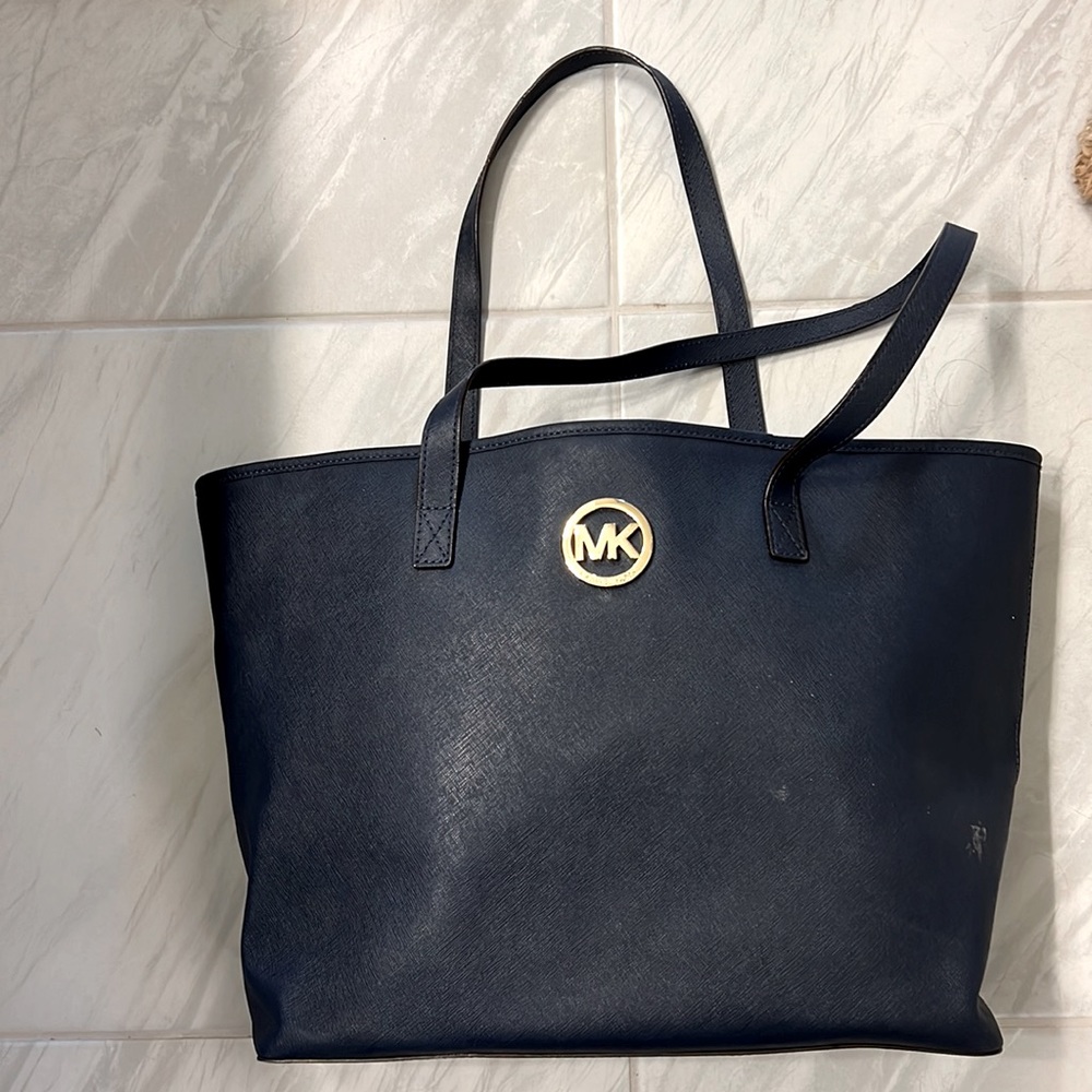 Michael Kors blue tote bag